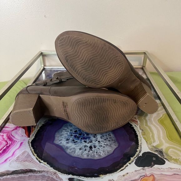 Qupid Taupe Ankle Booties with Strap Detail - Picture 5 of 6